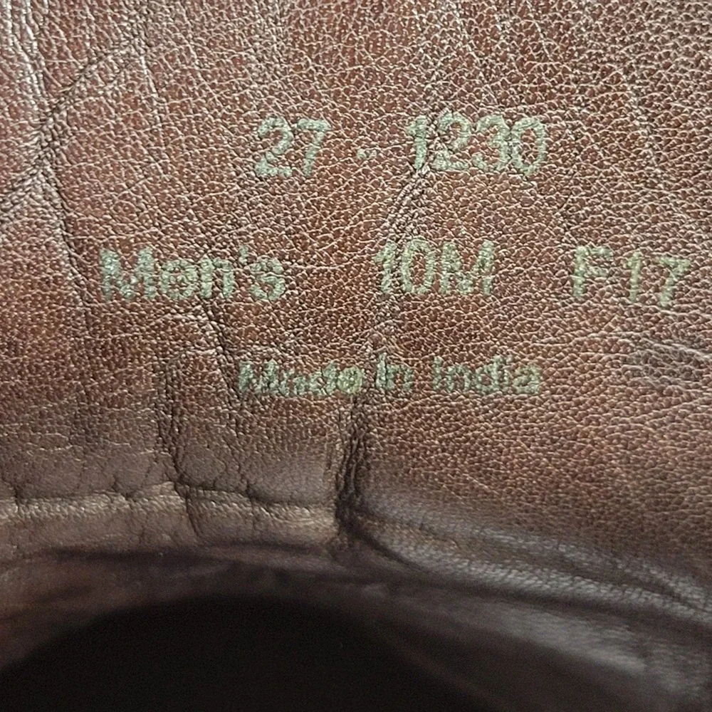 Johnston & Murphy Connelly $200 Men's Cap Toe Boots Size 10 M Crepe Sole 27-1233